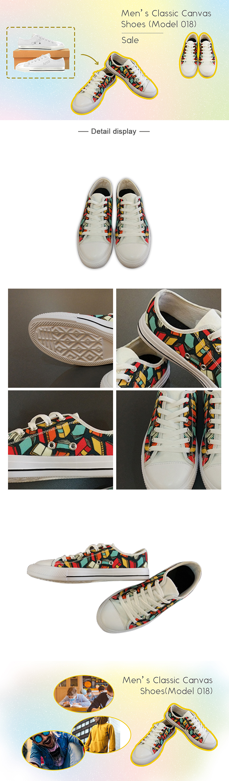 Manufacturer size and product reference for Canvas Shoes