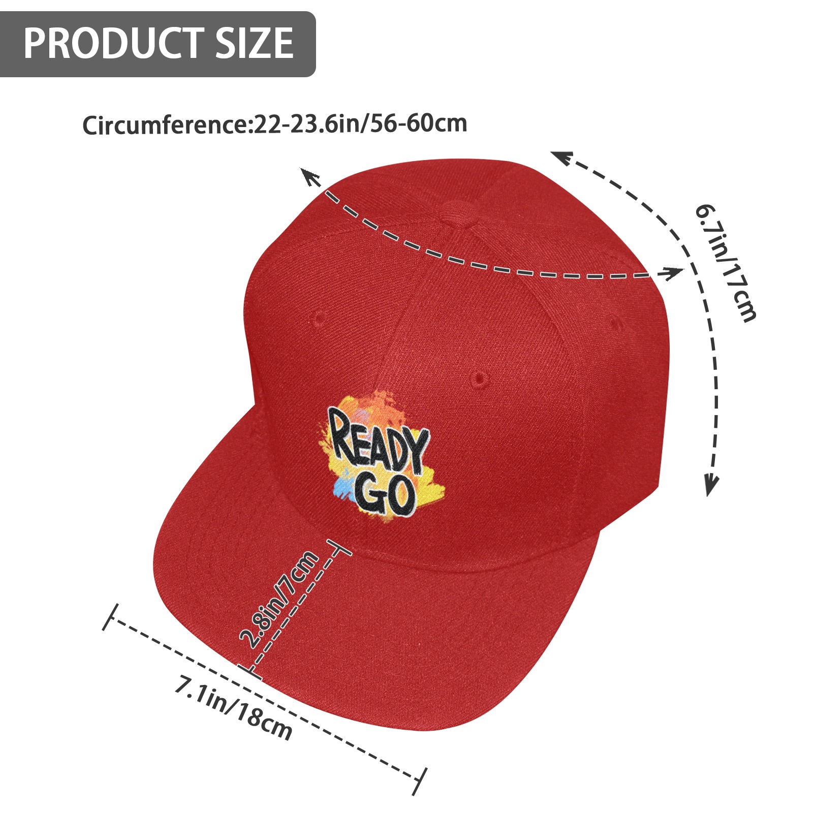 Manufacturer size and product reference for Snapback Hat