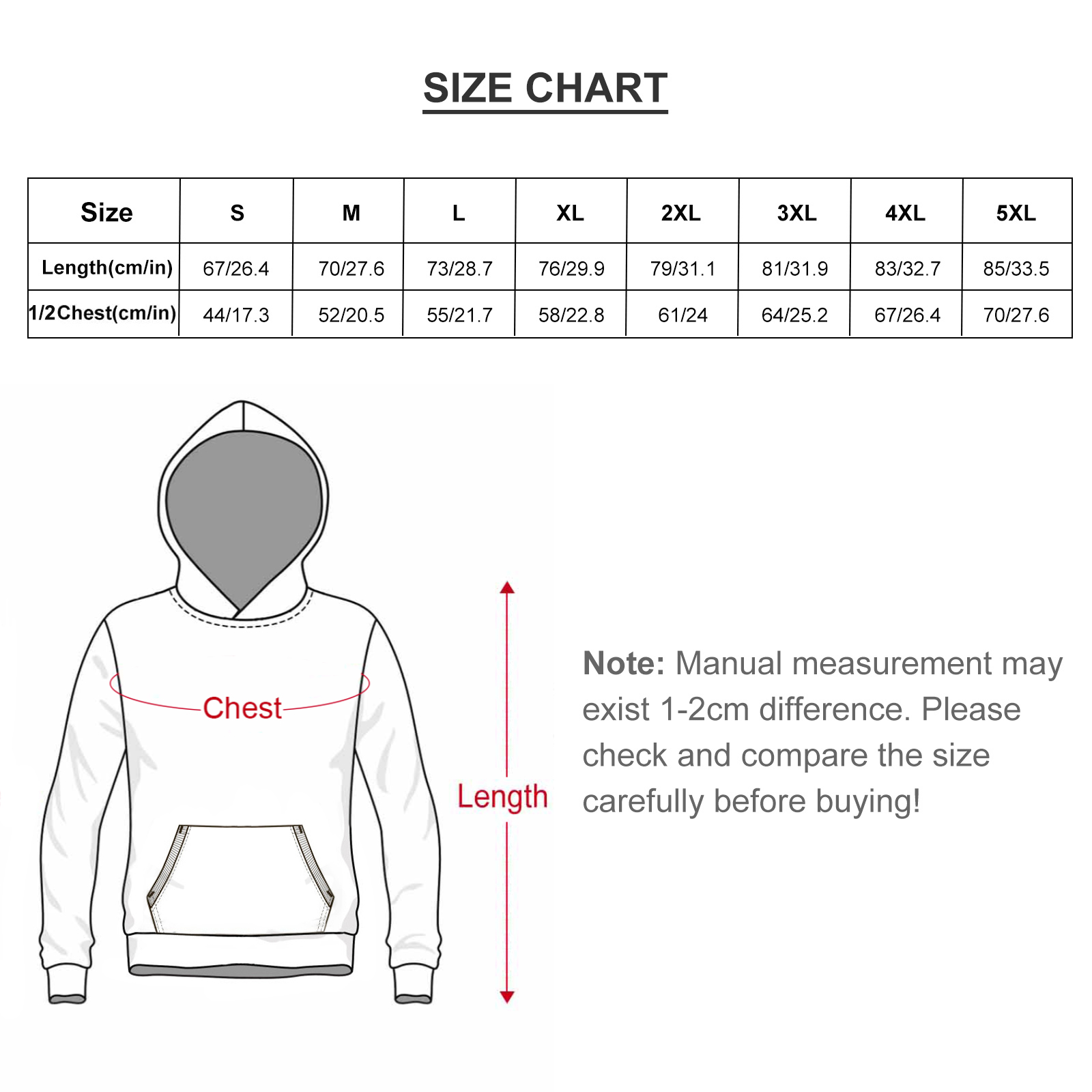 Manufacturer size and product reference for Tracksuit