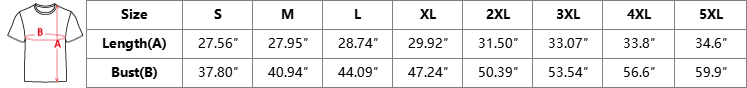 Manufacturer size and product reference for T-Shirt